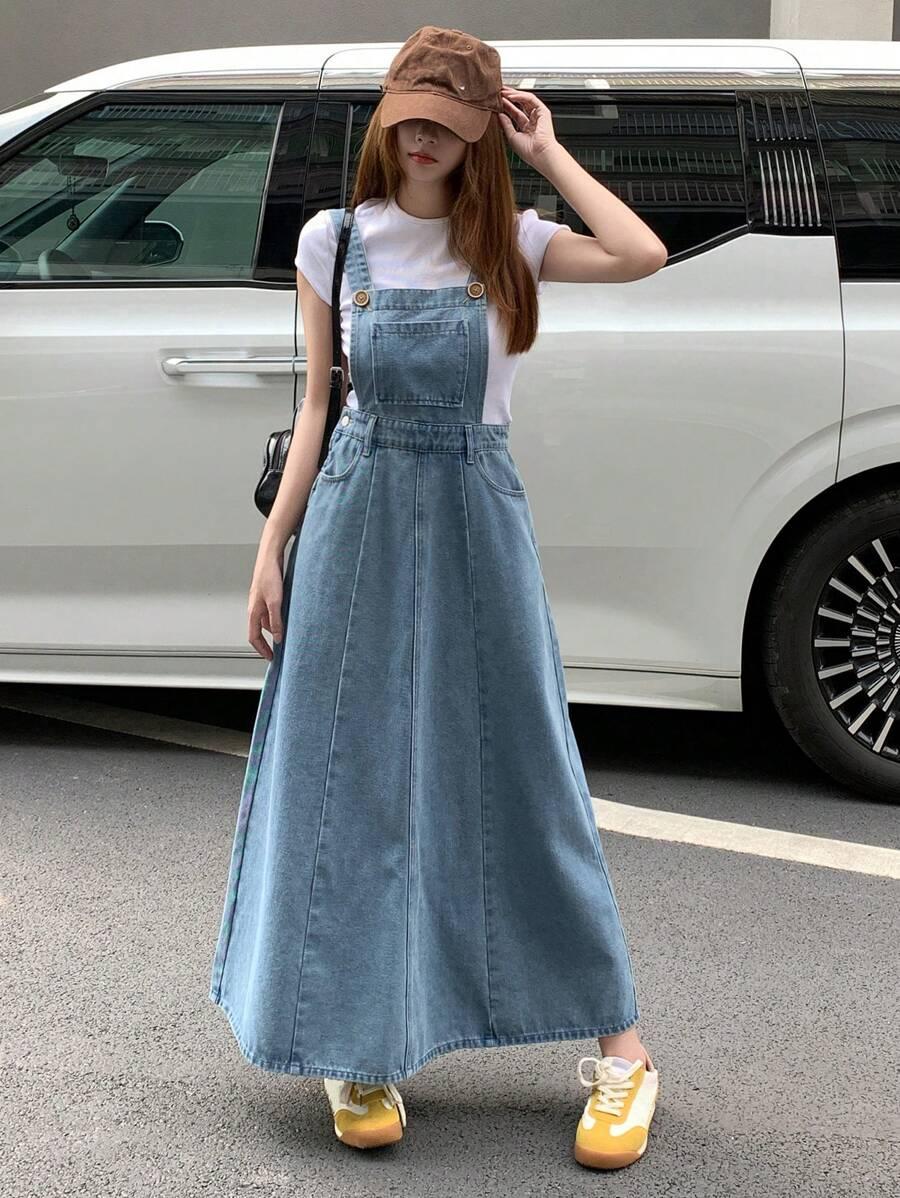 jeansowa maxi sukienka 