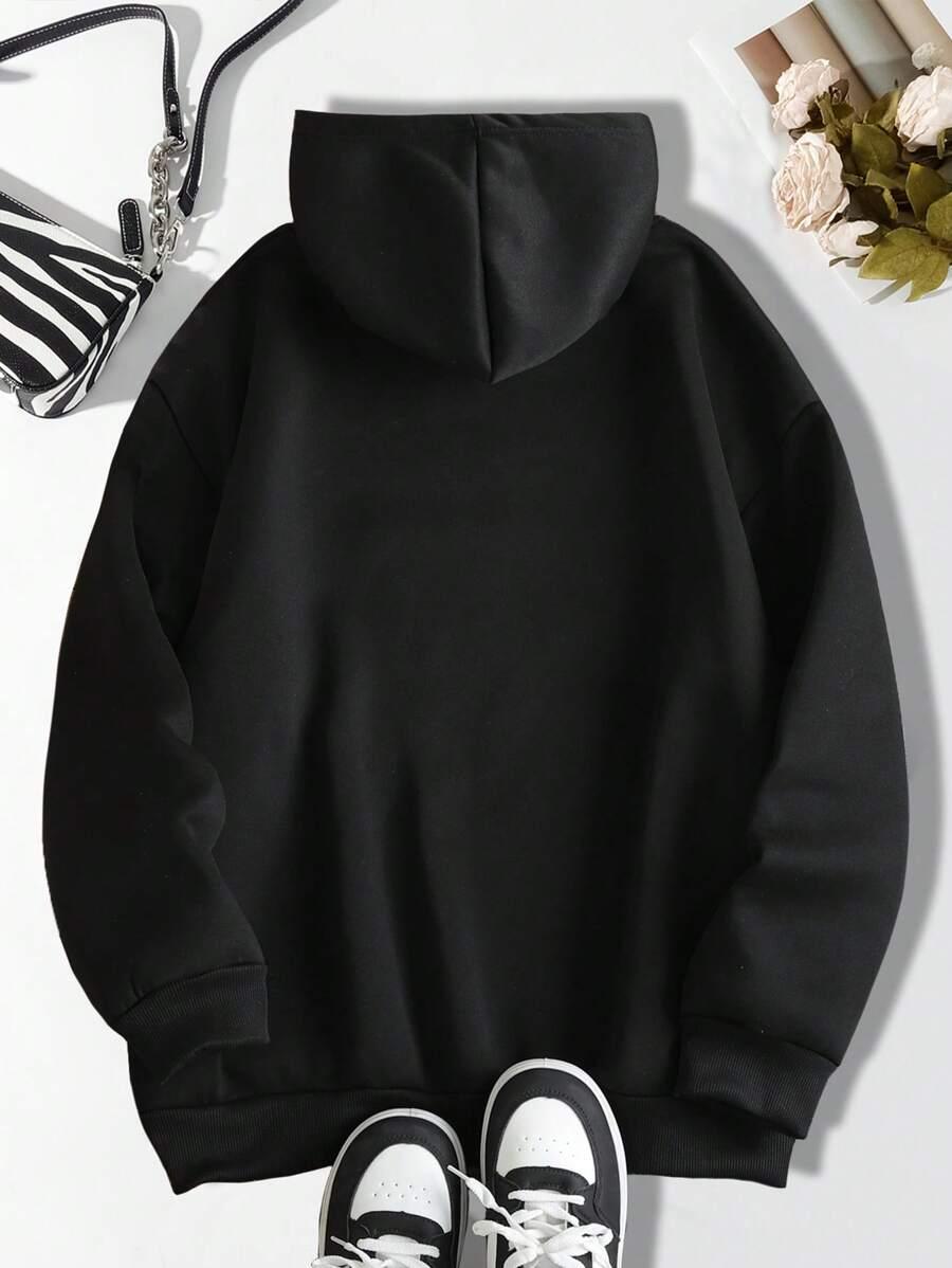 CZARNA BLUZA KAPTUR 
