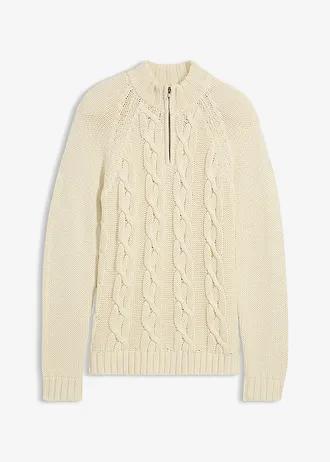 GRUBY SWETER z warkoczami