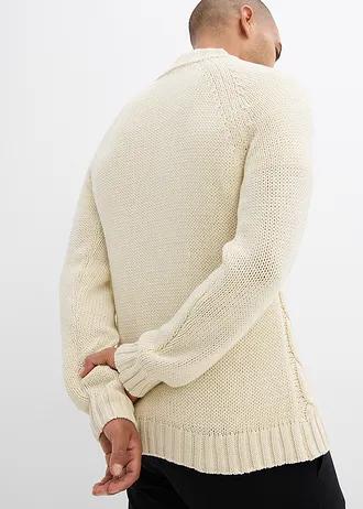 GRUBY SWETER z warkoczami