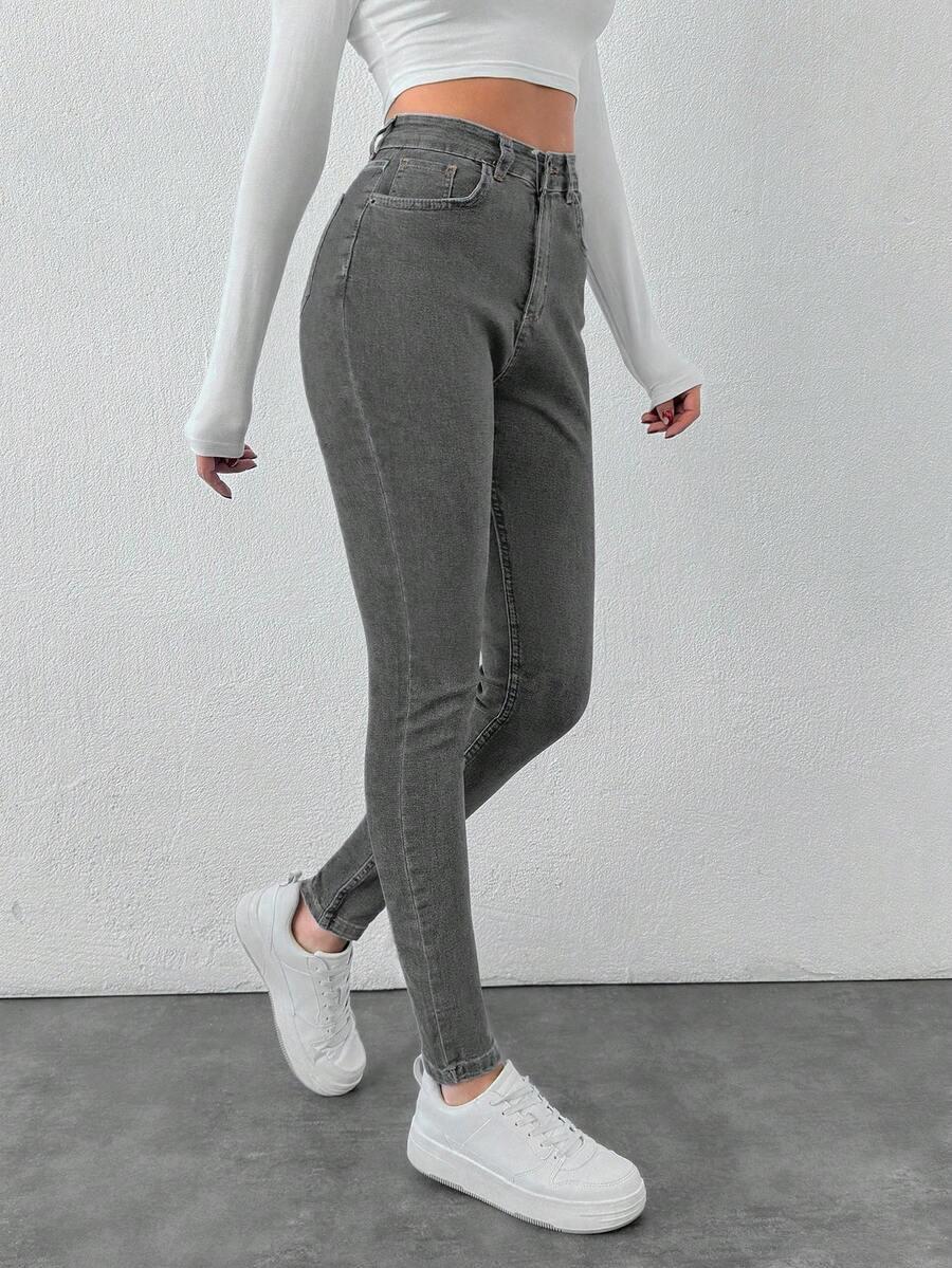 szare spodnie skinny jeans