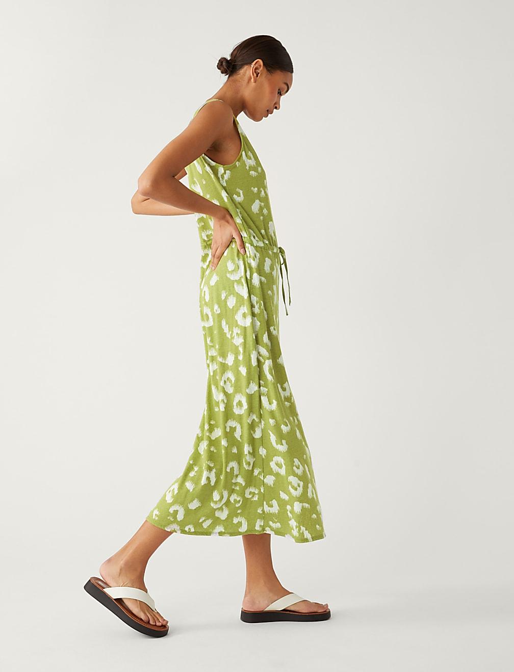 ZIELONA SUKIENKA PRINT T42-4460-KA