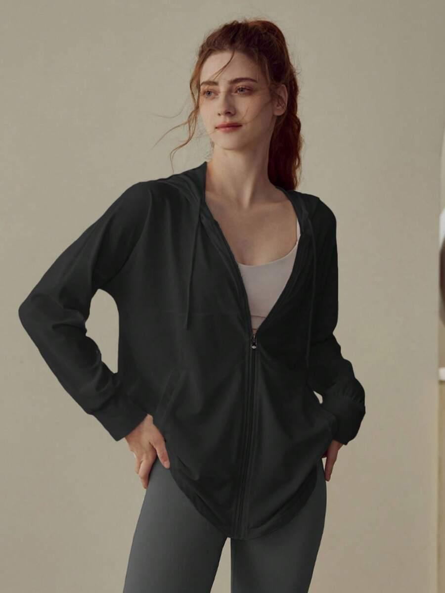 CZARNA BLUZA KAPTUR ZAMEK 