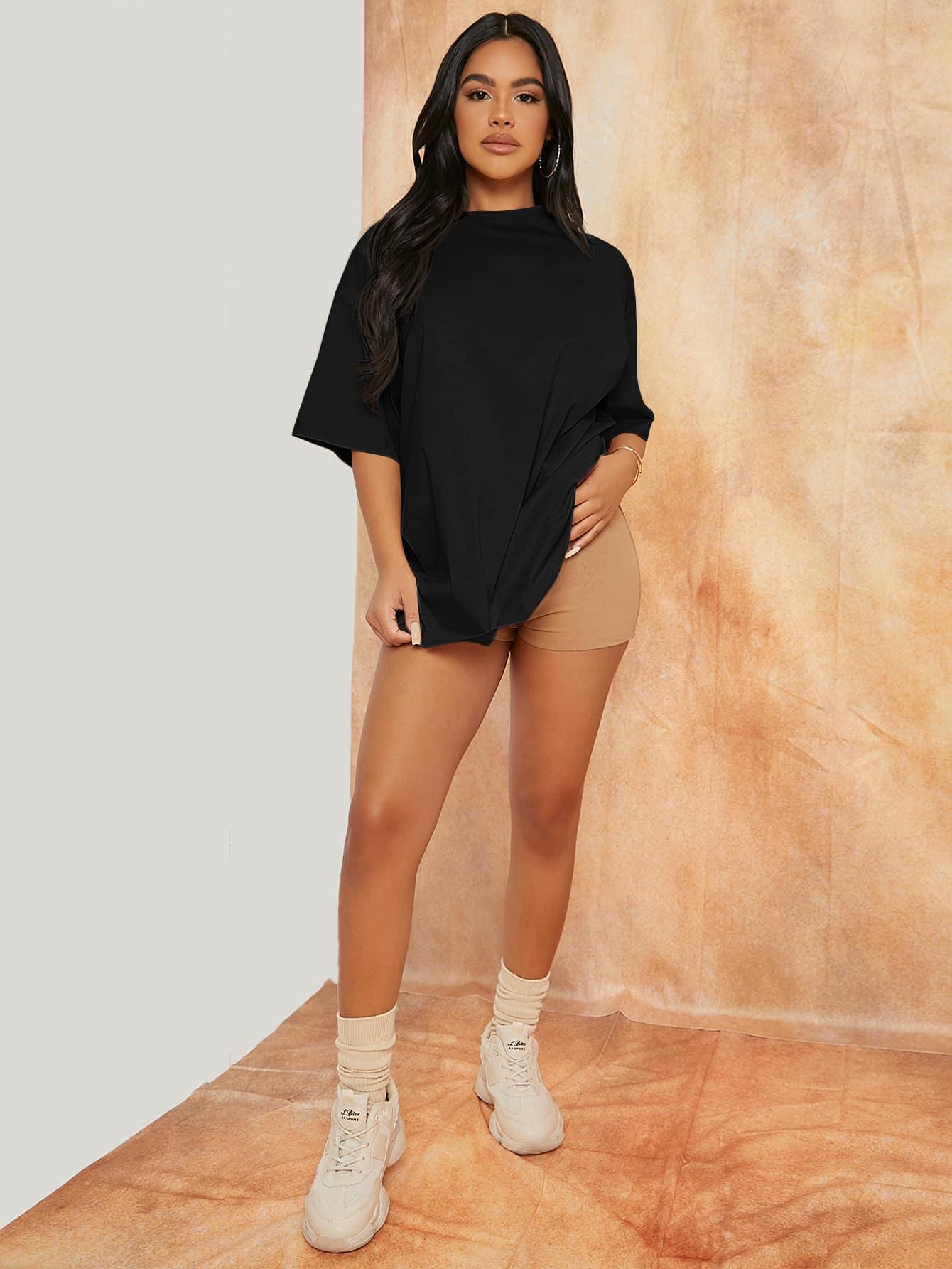 CZARNY KLASYCZNY T-SHIRT BASIC