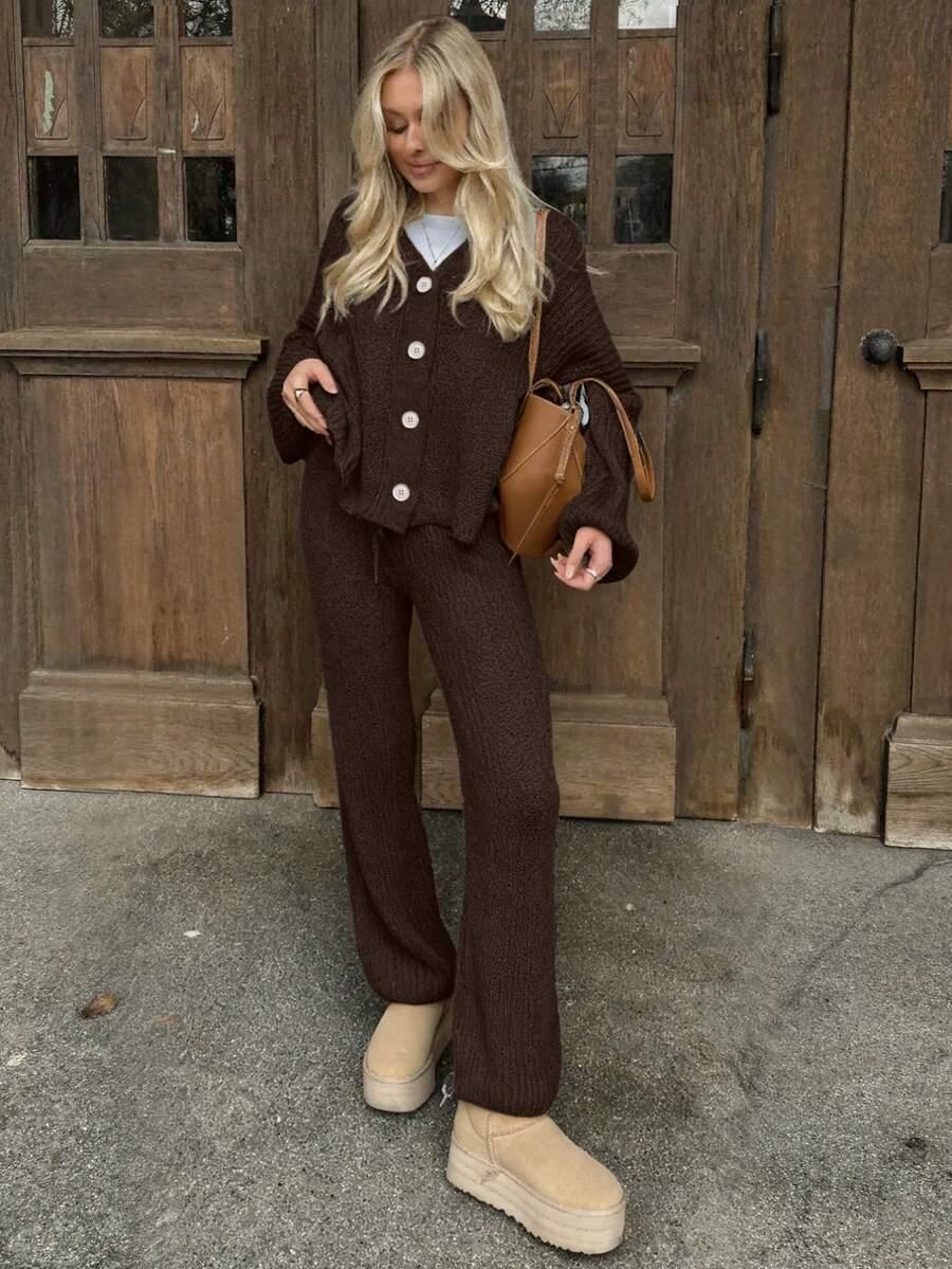SWETER SPODNIE KOMPLET