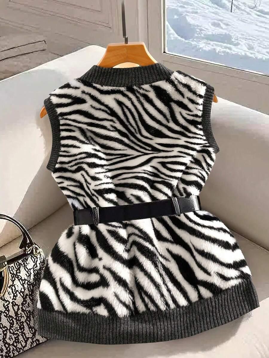 KAMIZELKA ANIMAL PRINT GUZIKI 