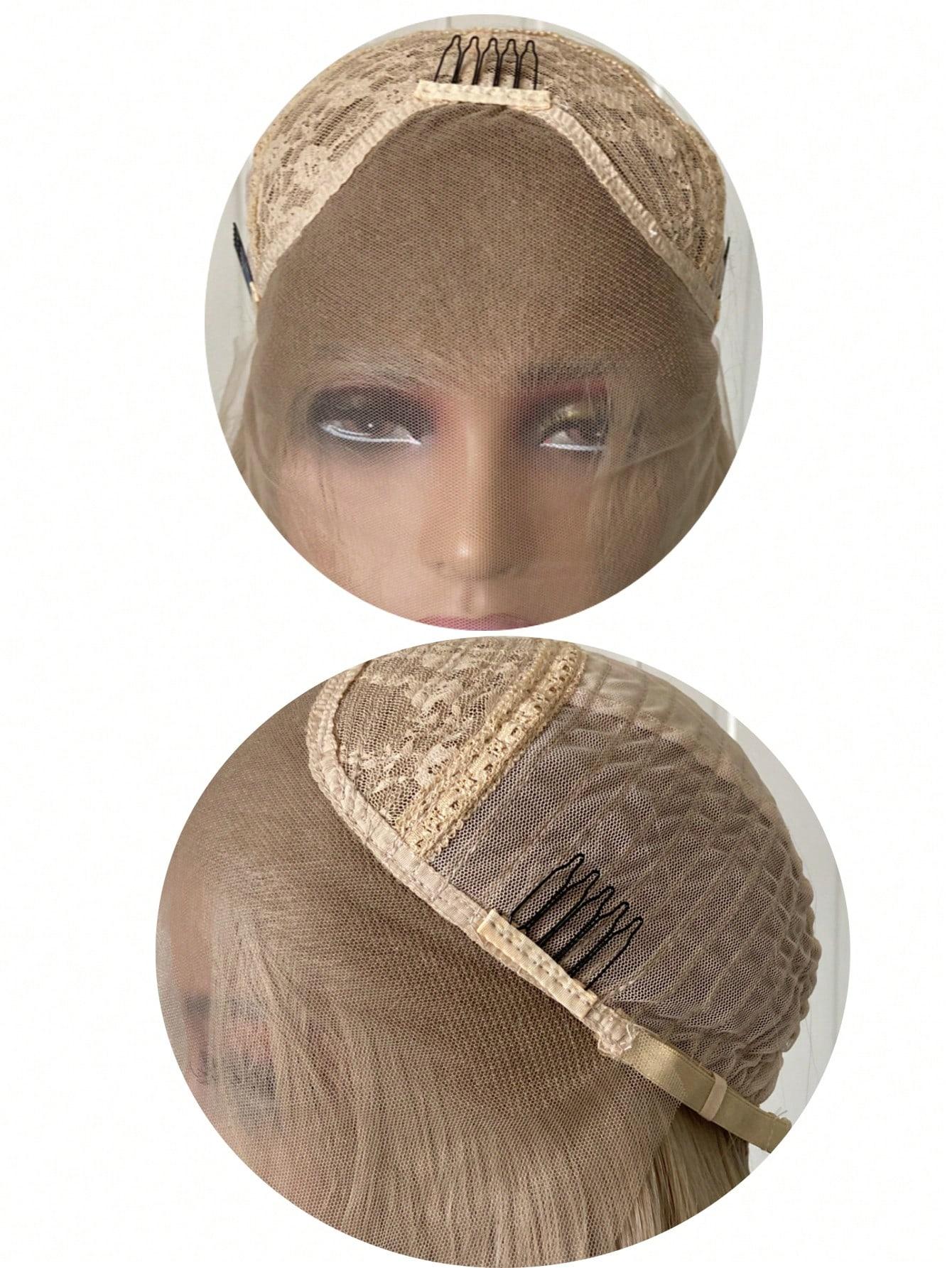 blond peruka włosy synetyczne