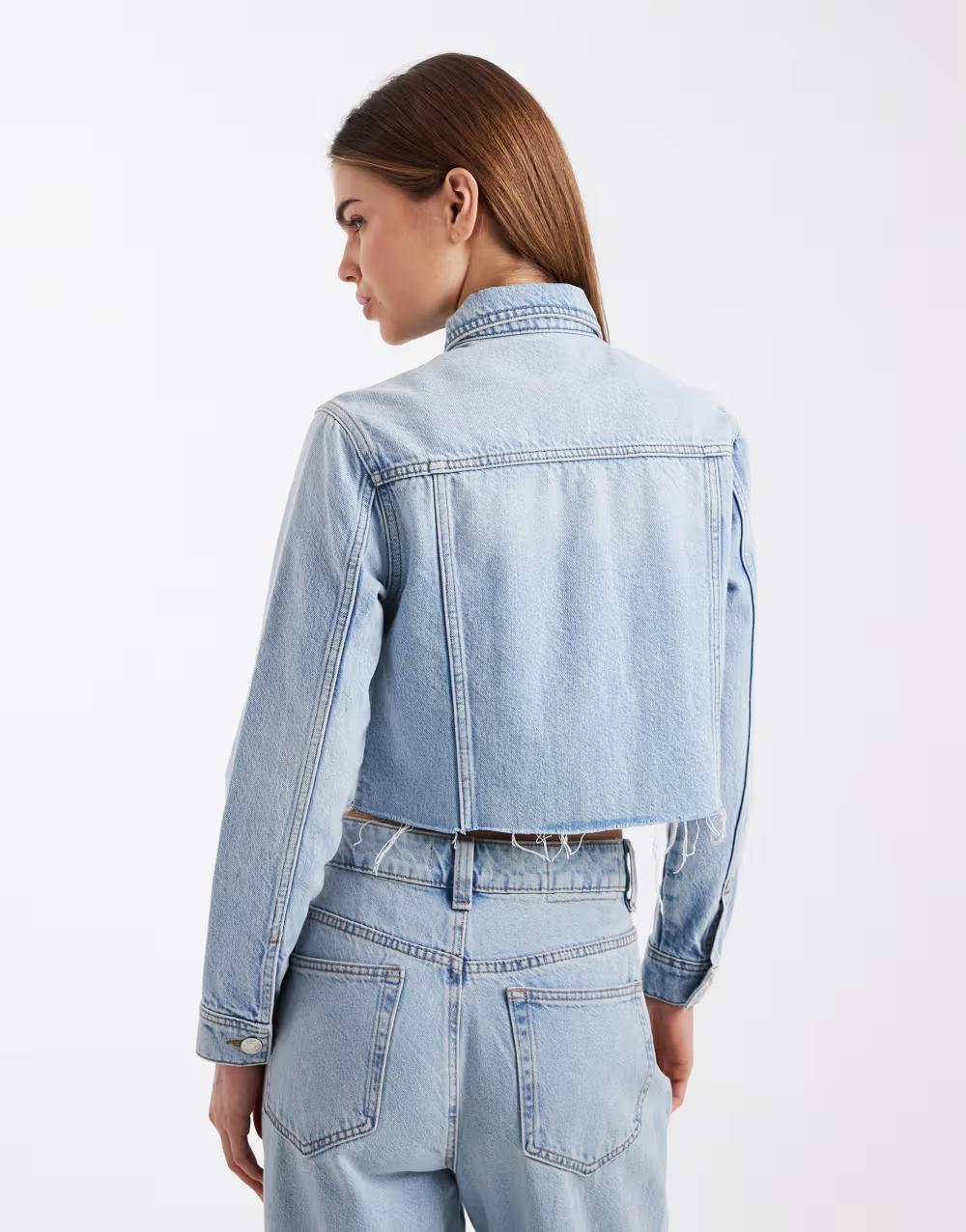 NIEBIESKA KURTKA JEANS GUZIKI