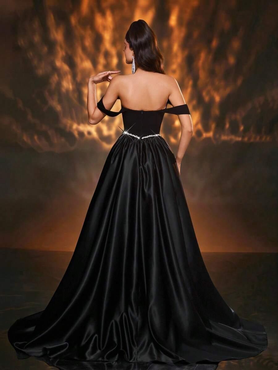CZARNA MAXI SUKIENKA