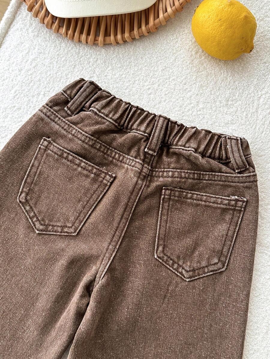 BRĄZOWE SPODNIE jeans