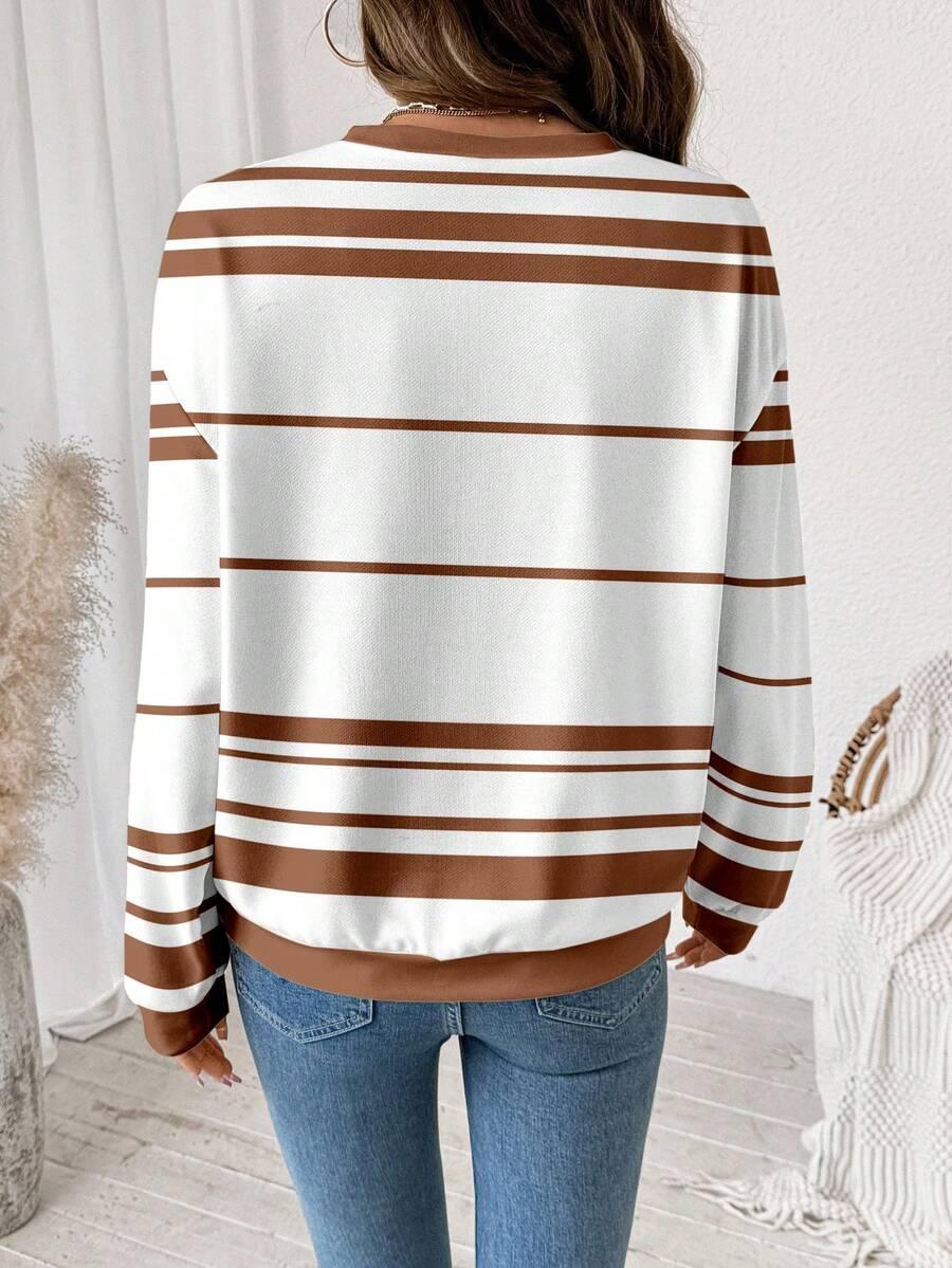 bluza paski nadruk