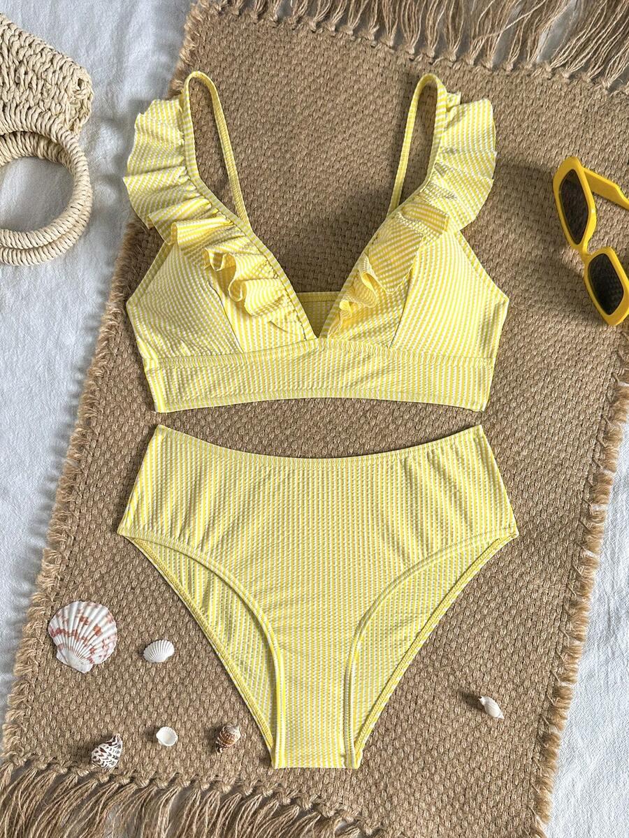 DWUCZĘŚCIOWY KOMPLET BIKINI W PASKI