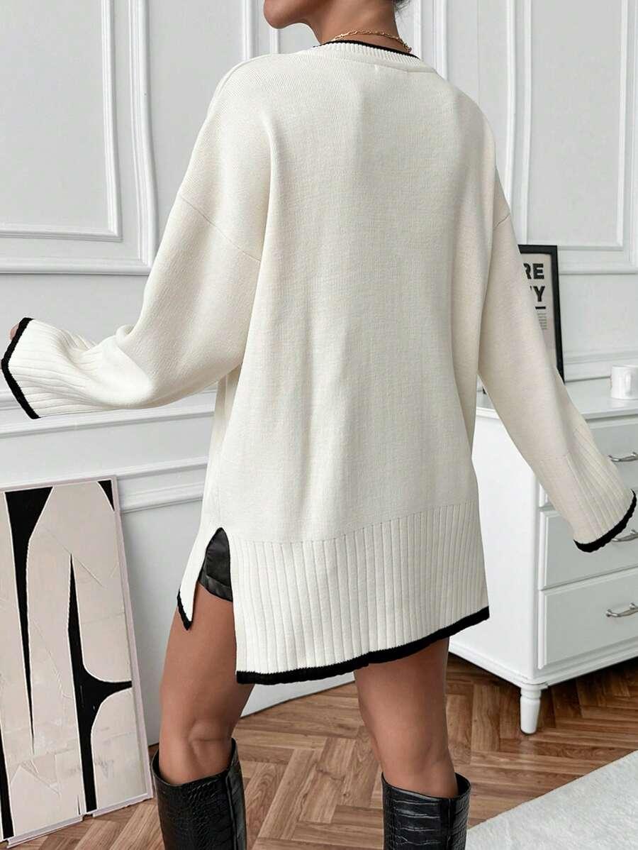 BEŻOWY SWETER ROZCIĘCIA