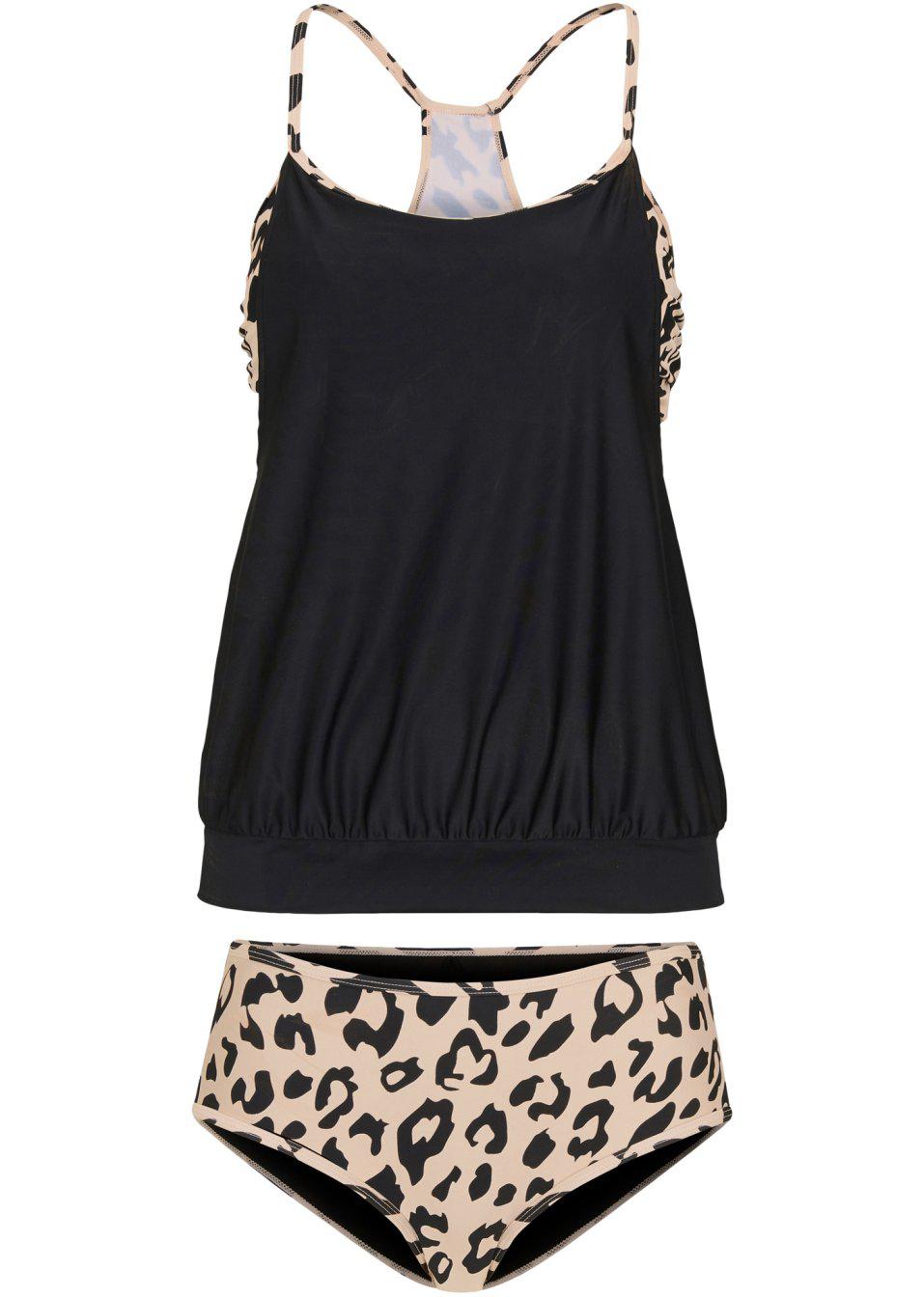 GÓRA OD STROJU KĄPIELOWEGO TANKINI ANIMAL PRINT