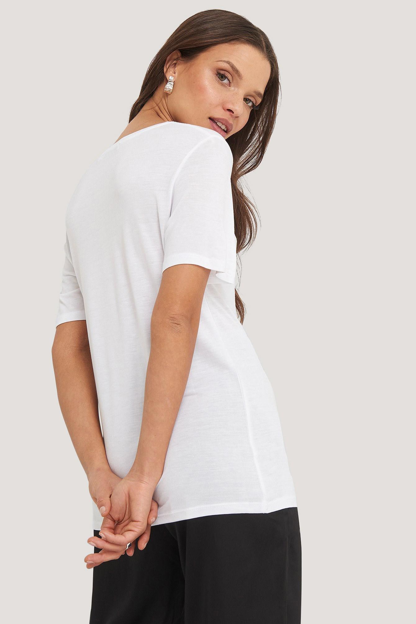 biały t-shirt basic
