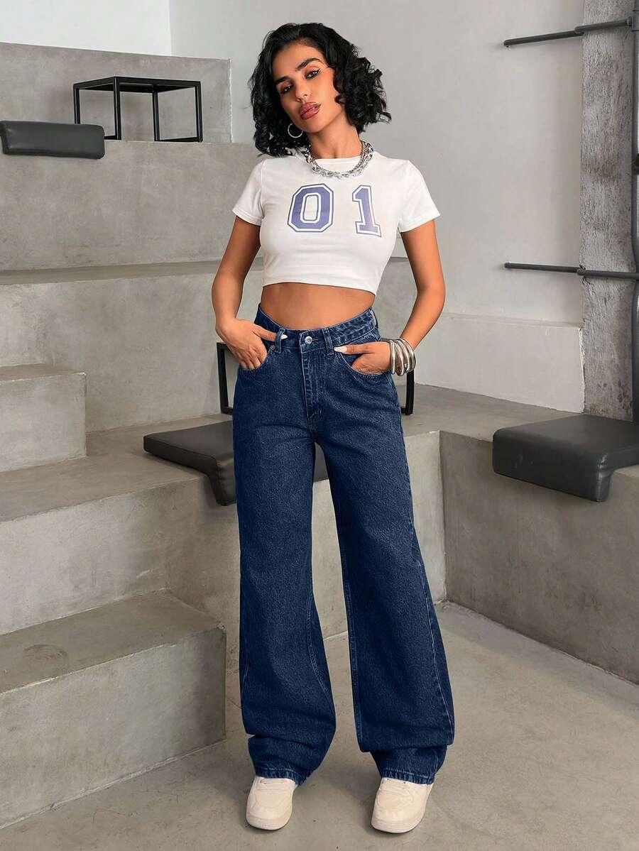 spodnie jeans prosta nogawka