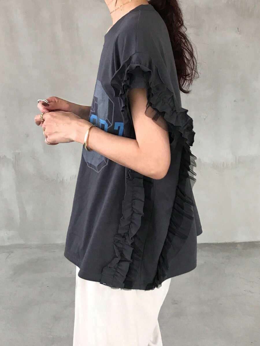 szara bluzka print
