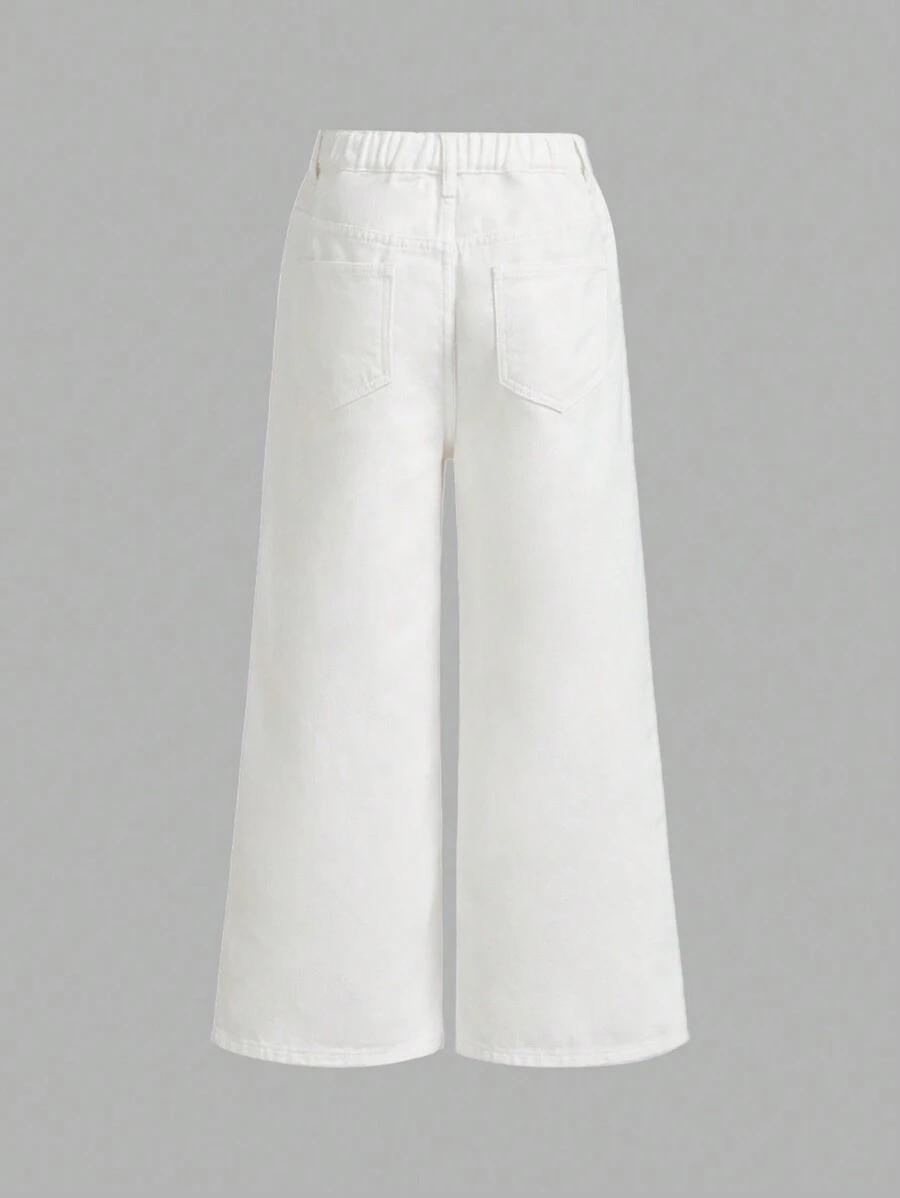 BIAŁE SPODNIE JEANS