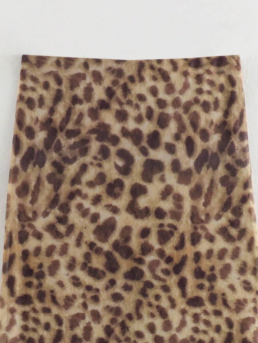 midi spódnica animal print