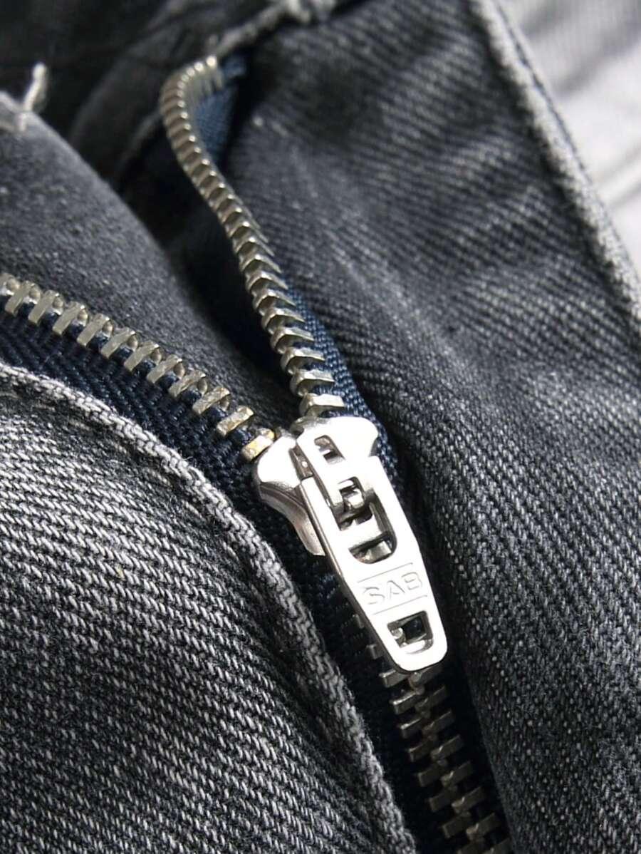 SZARE SPODNIE JEANS