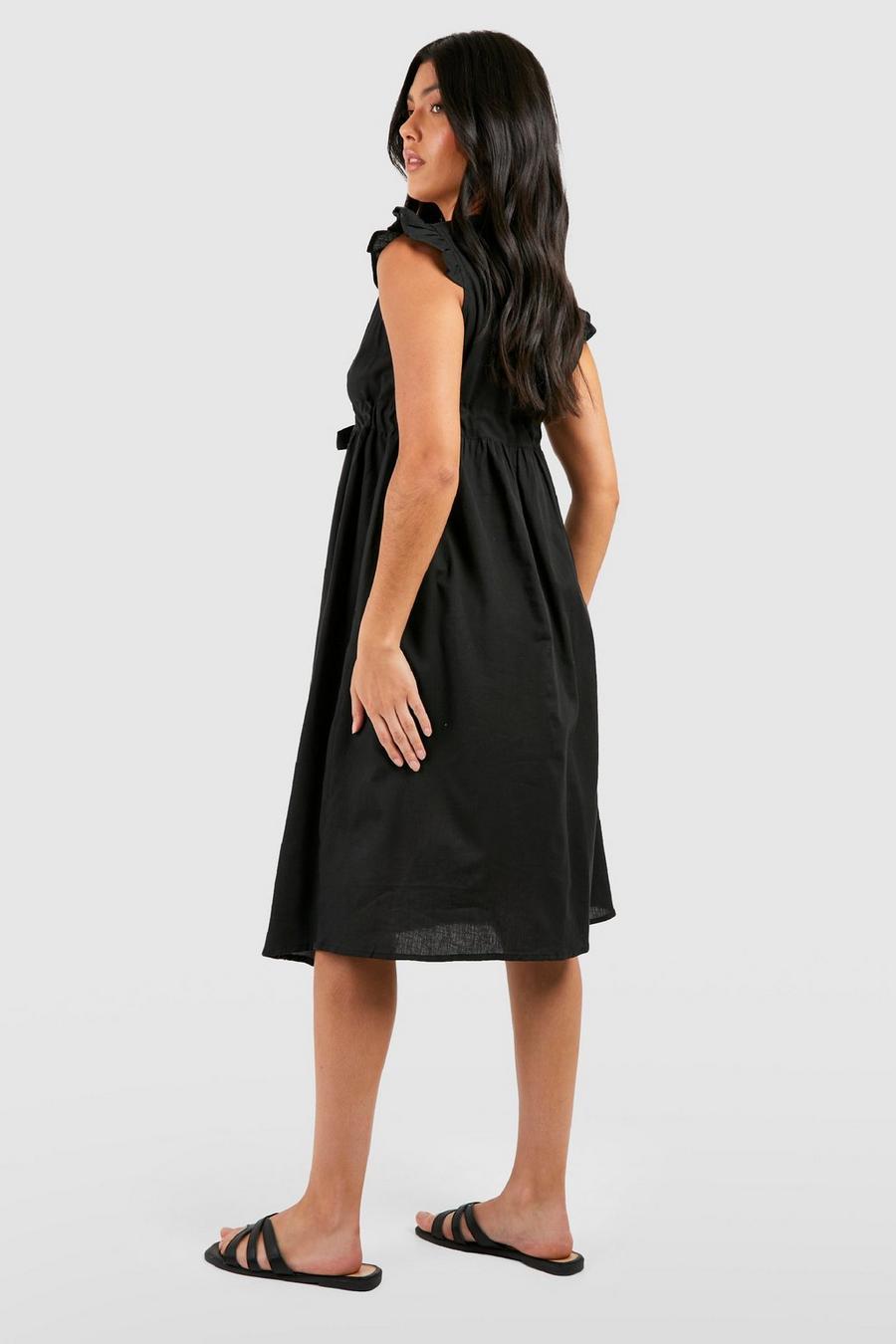 CZARNA CIĄŻOWA SUKIENKA V-NECK