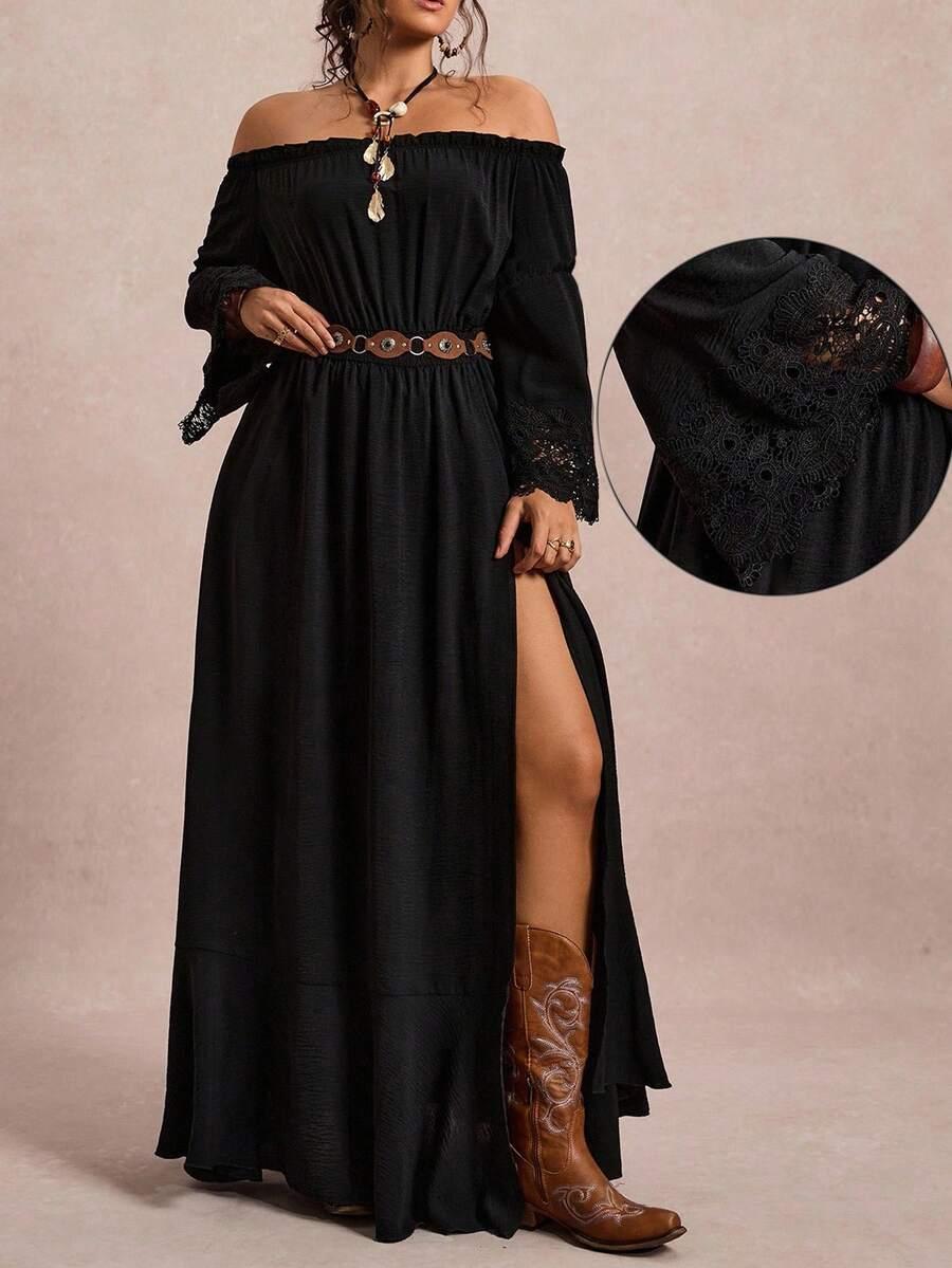 CZARNA MAXI SUKIENKA