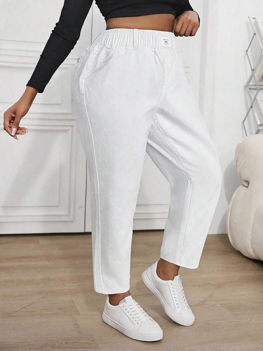BIAŁE SPODNIE JEANS