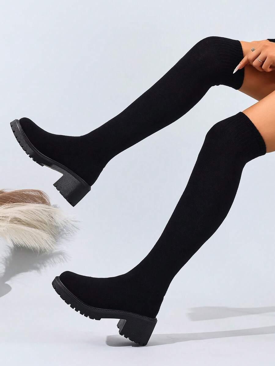 CZARNE KOZAKI IMITACJA ZAMSZU
