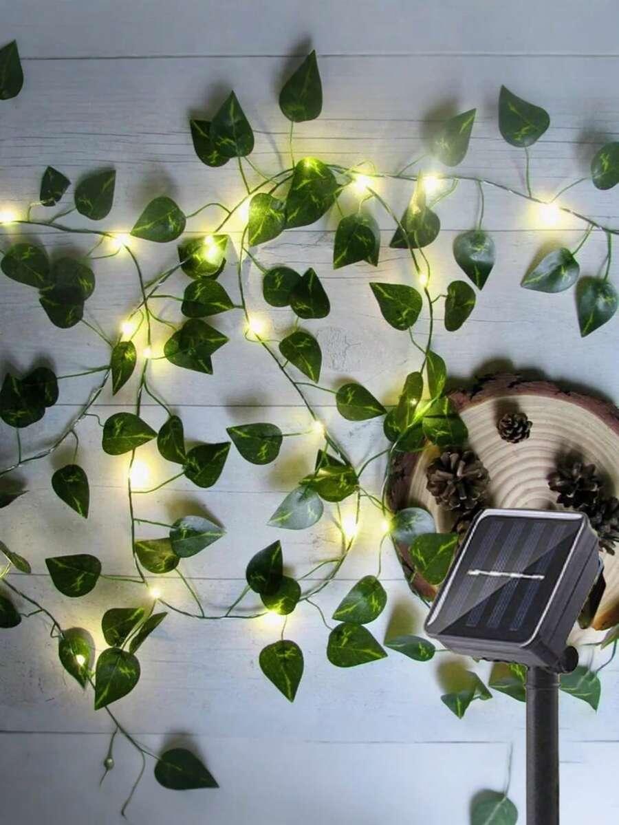 lampka solarna liście