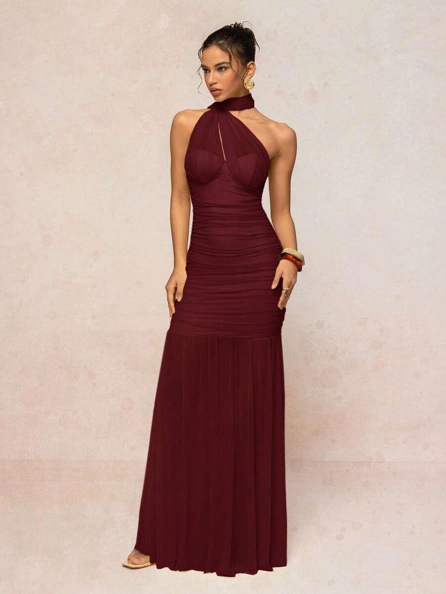 BORDOWA MAXI SUKIENKA