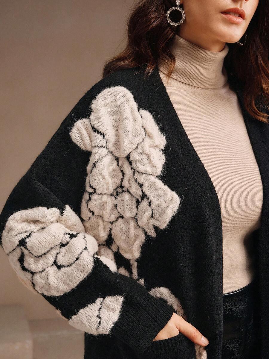 czarny sweter kieszenie