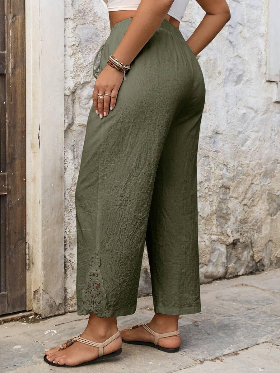 zielone spodnie casual