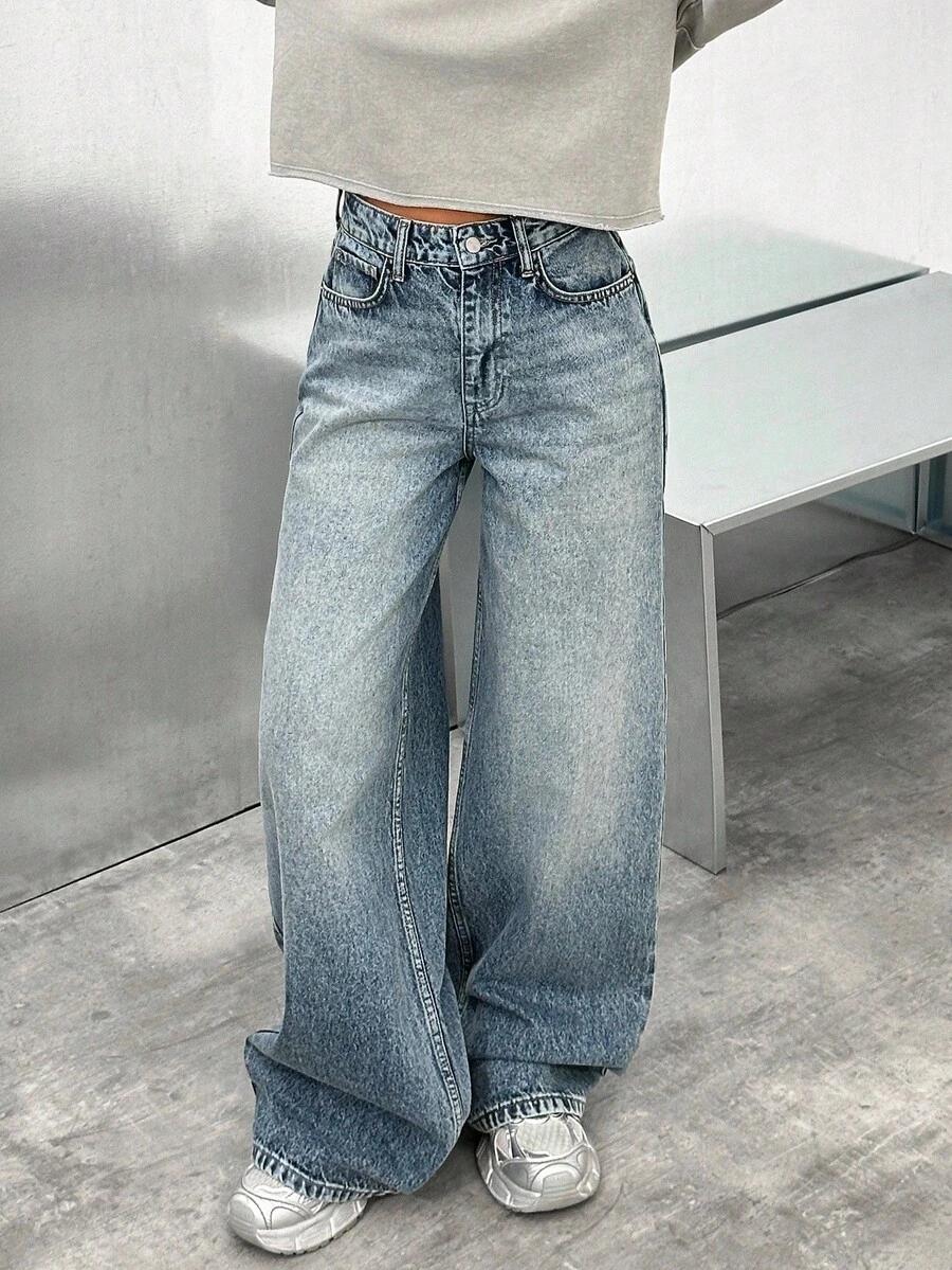 Szerokie spodnie jeans