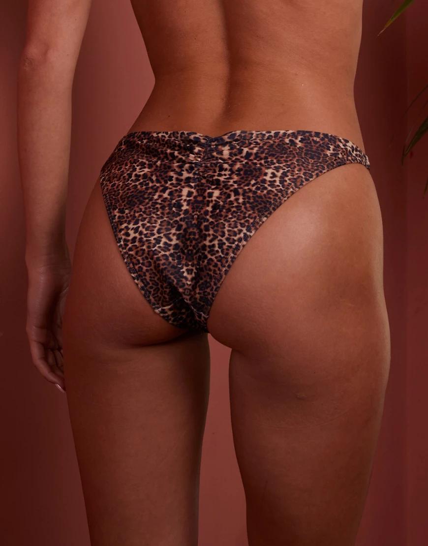 DÓŁ OD BIKINI ANIMAL PRINT ZDOBIENIE