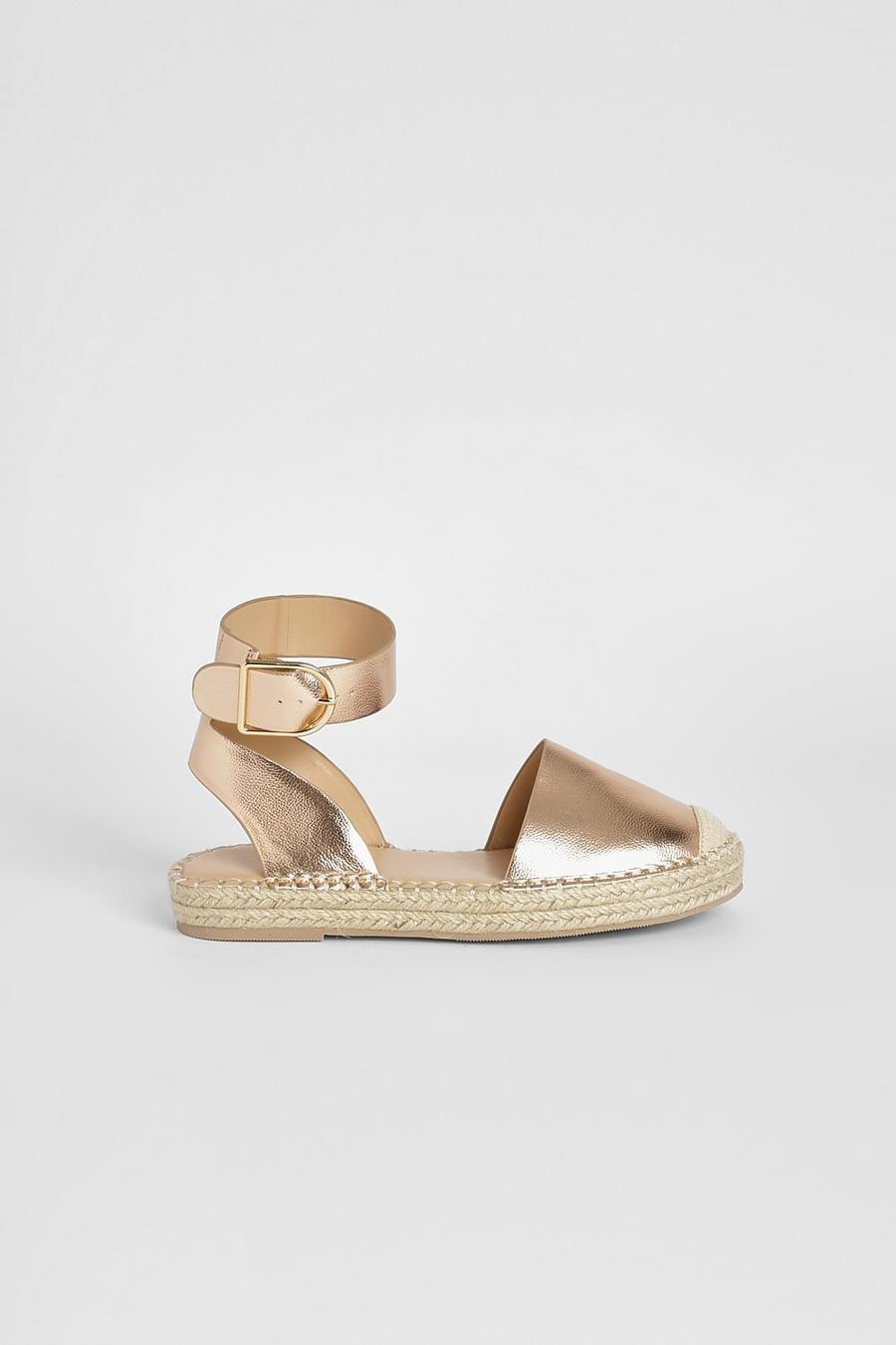 METALICZNE ESPADRYLE ODKRYTA PIĘTA