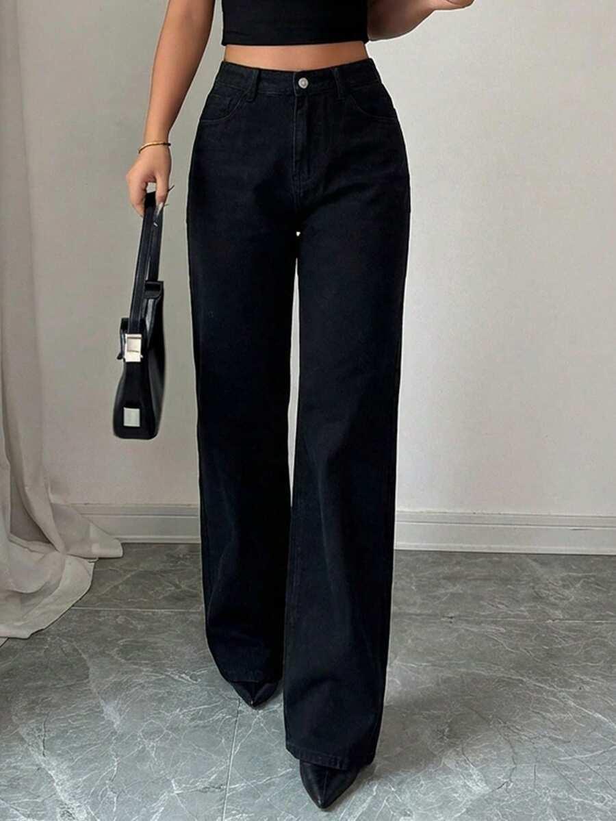 czarne spodnie jeans