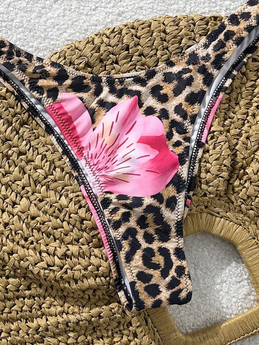 DWUCZĘŚCIOWY STRÓJ KĄPIELOWY ANIMAL PRINT