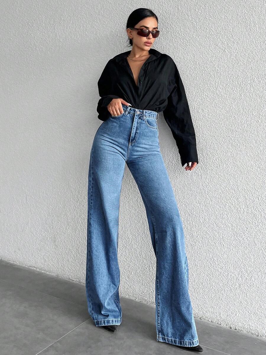 NIEBIESKIE SPODNIE JEANS
