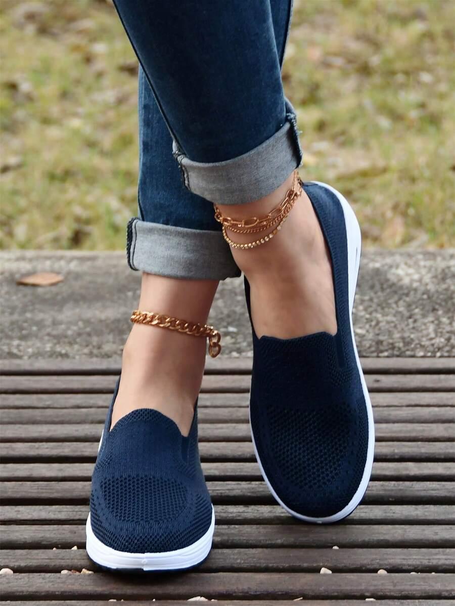 GRANATOWE TENISÓWKI PLATFORMA