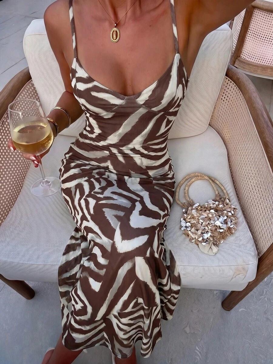 MAXI SUKIENKA ANIMAL PRINT