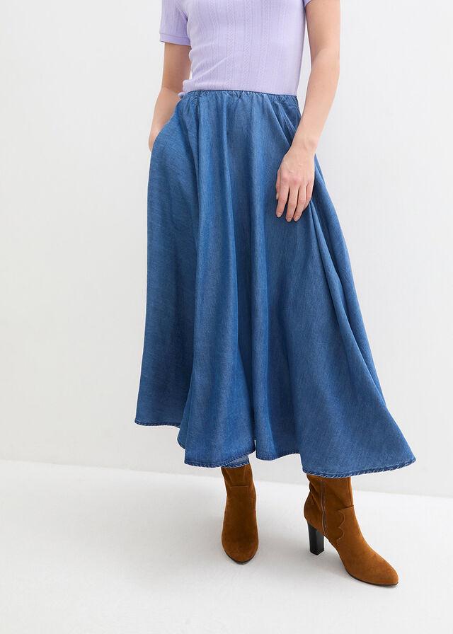 SPÓDNICA JEANSOWA MIDI