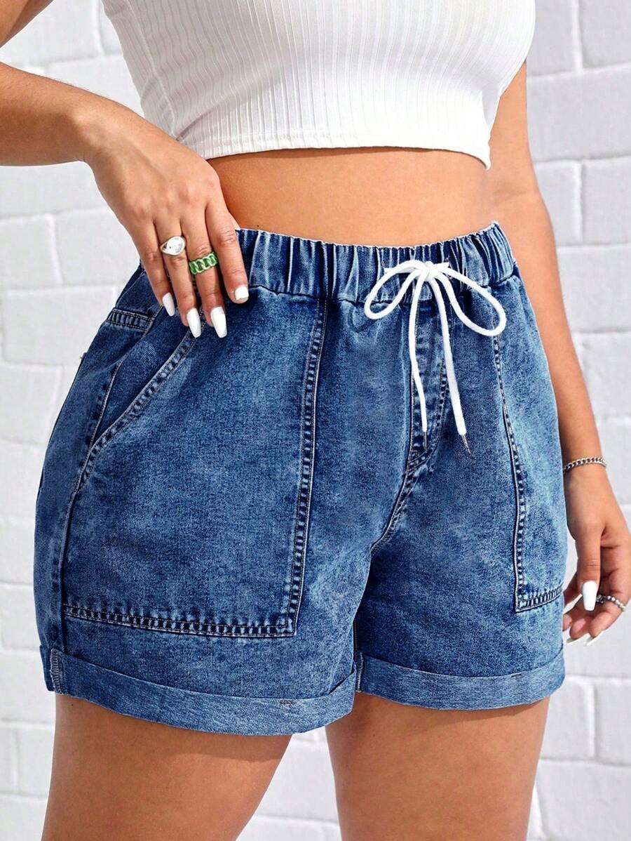 NIEBIESKIE SPODENKI JEANS 