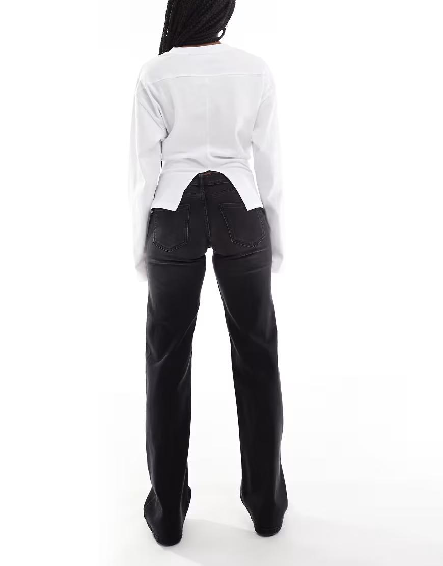 CZARNE SPODNIE JEANS 