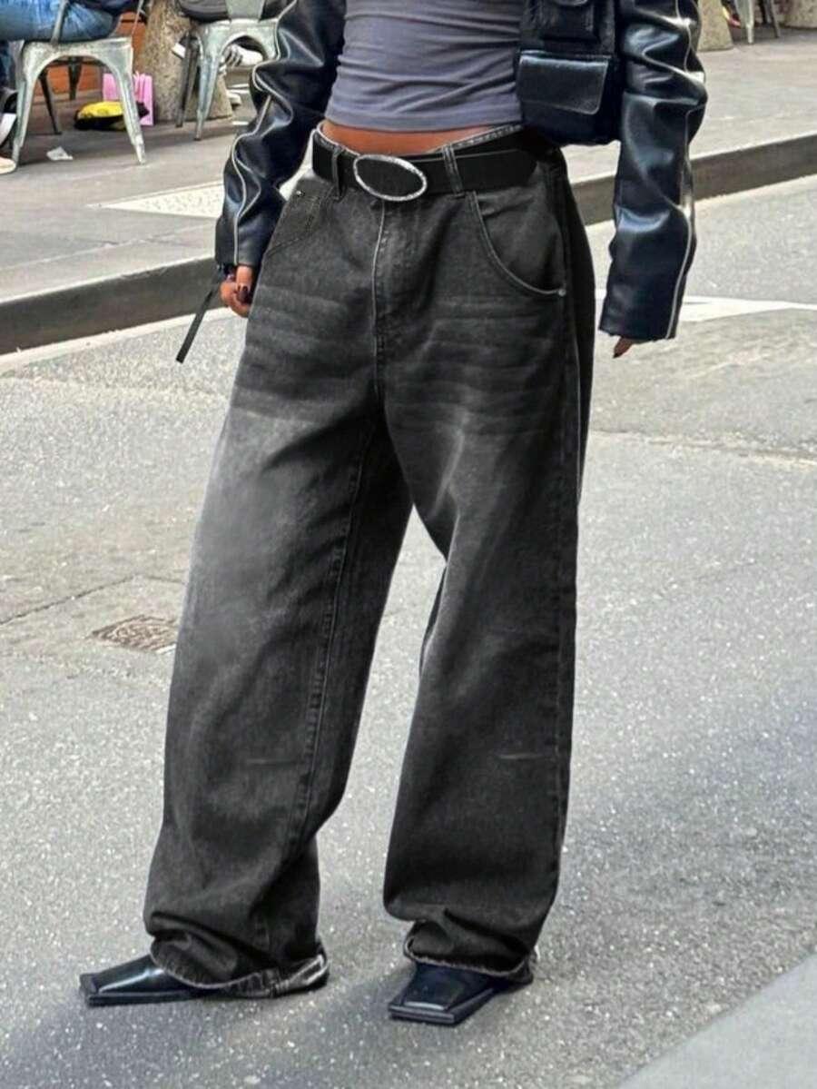 czarne spodnie jeans 