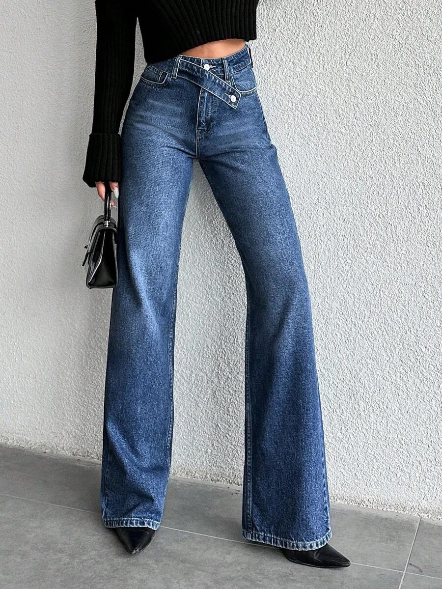 spodnie jeans dzwony