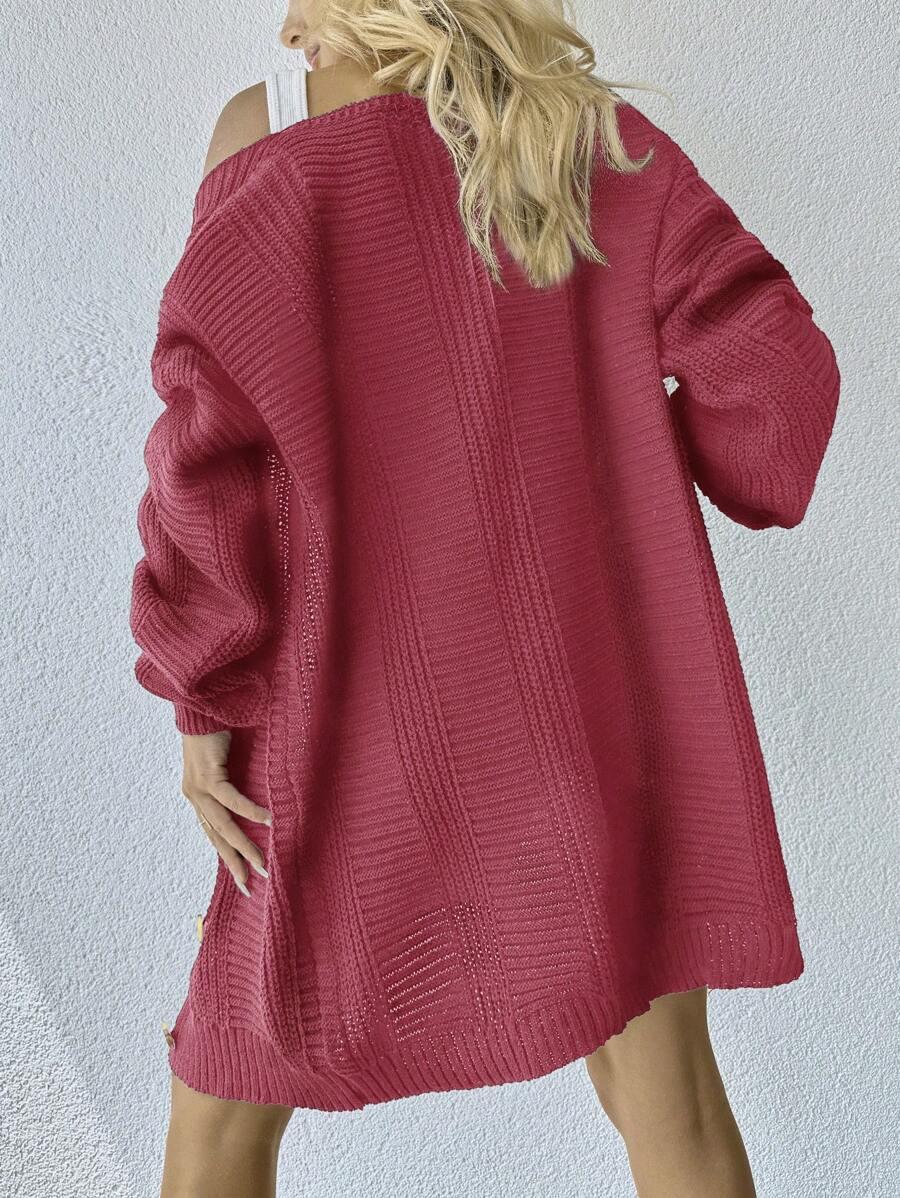 RÓŻOWY SWETER KARDIGAN GUZIKI 