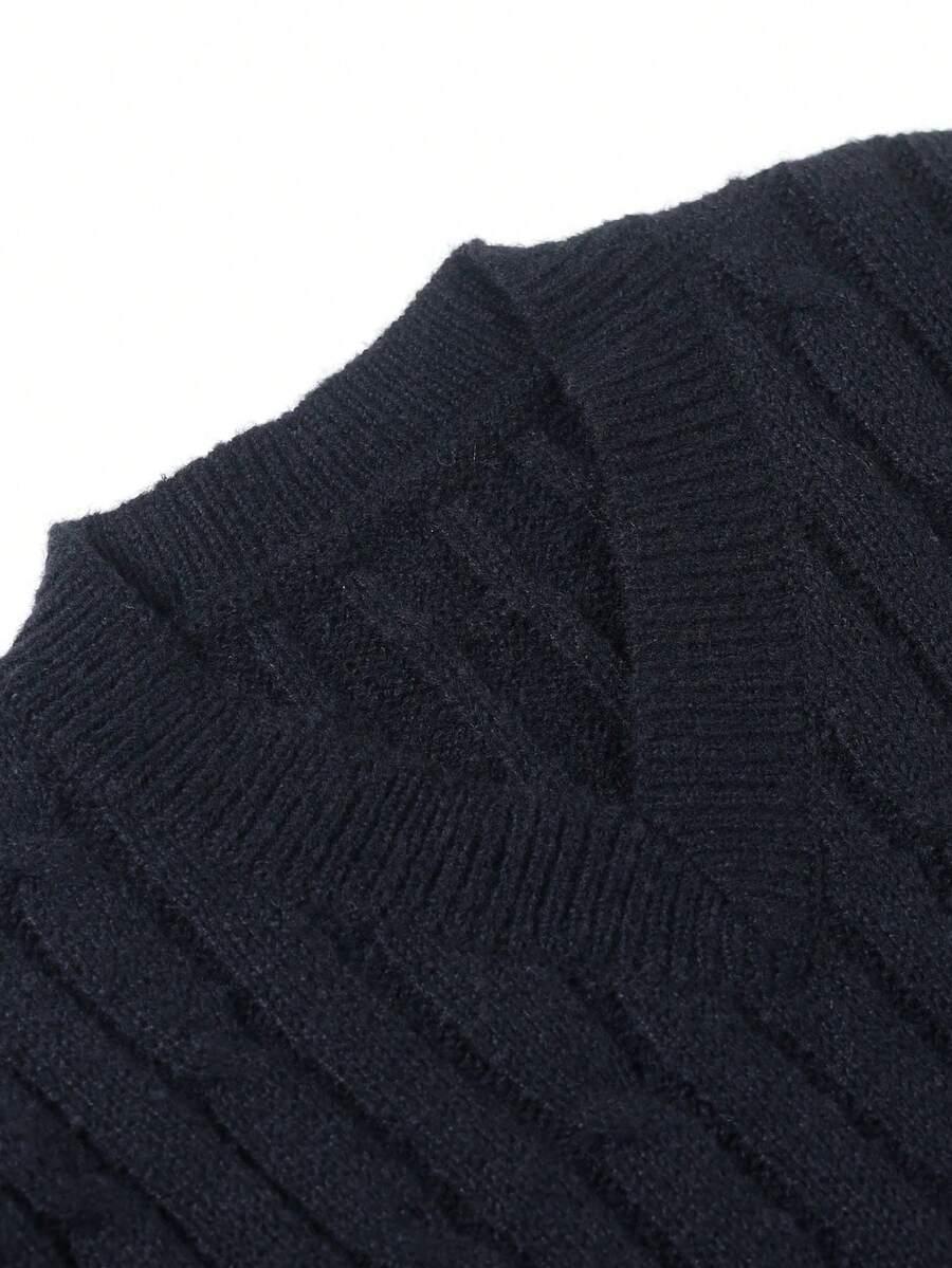 czarny sweter splot