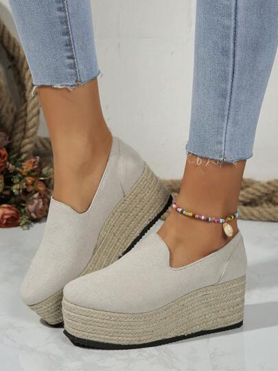 SZARE WSUWANE ESPADRYLE
