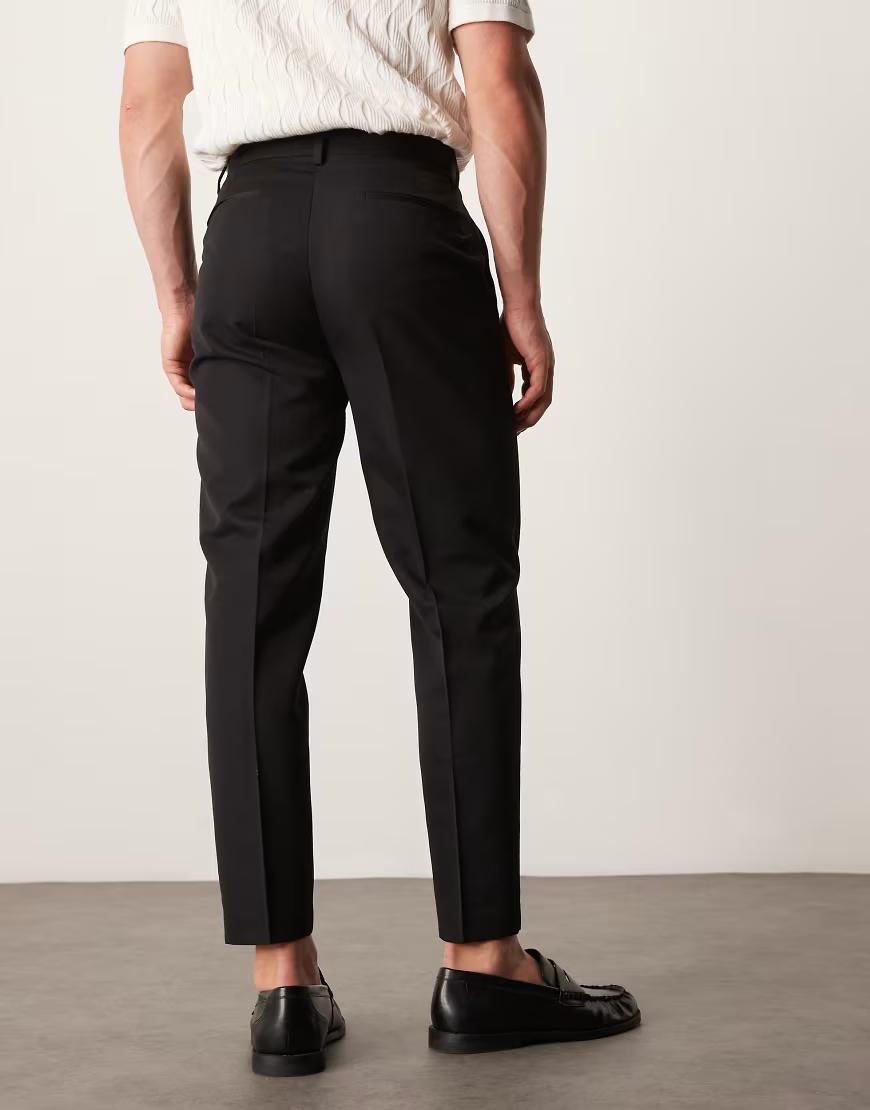 czarne eleganckie spodnie kieszenie