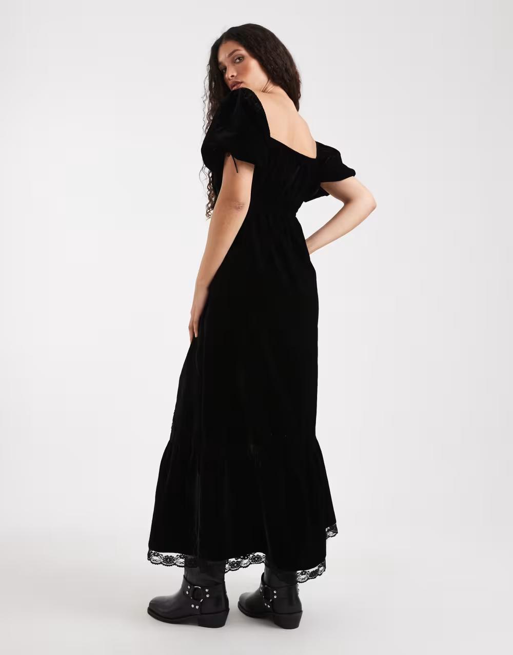 CZARNA MAXI SUKIENKA